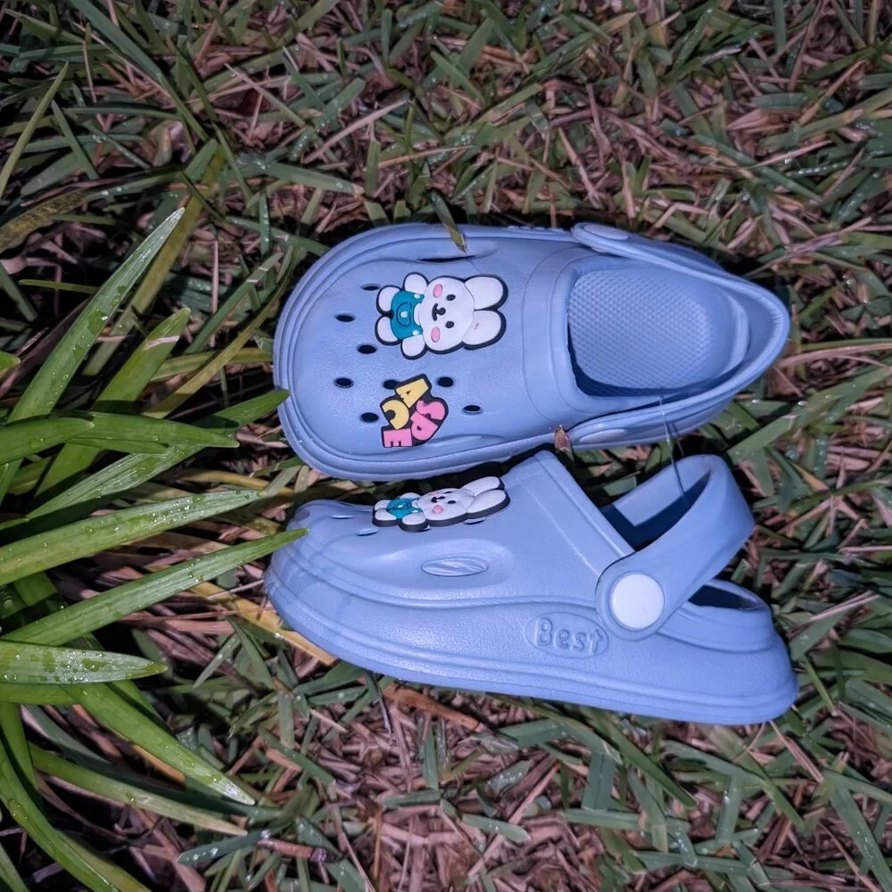 NWT Kids Cute Bunny Clogs Unisex Crocs Nonslip sandals (Size:12 Months-5 Years)